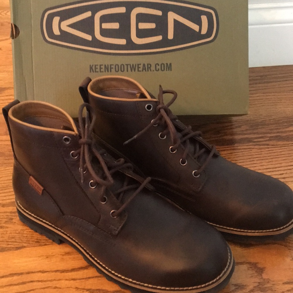 Keen Leather Boots Mulch Brown Size 12